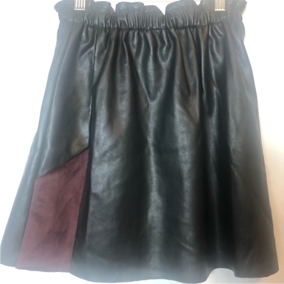 Zara mini color block multi fabric mini skirt - Picture 5 of 5